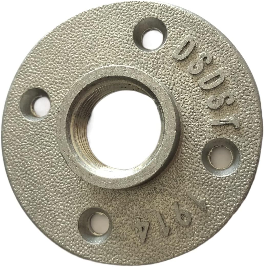 Flange Flange 2pc Bsp Thread Aluminum Alloy Pipe Fittings Wall Floor(DN20)
