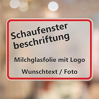 Kiwistar - Aufkleber selbst gestalten - DIN A4 quer - 297x210 mm - Schaufensteraufkleber bedruckt mit Foto, Logo, Wunschtext - Milchglasfolie - Schaufensterbeschriftung - Glasdekorfolie - Werbung