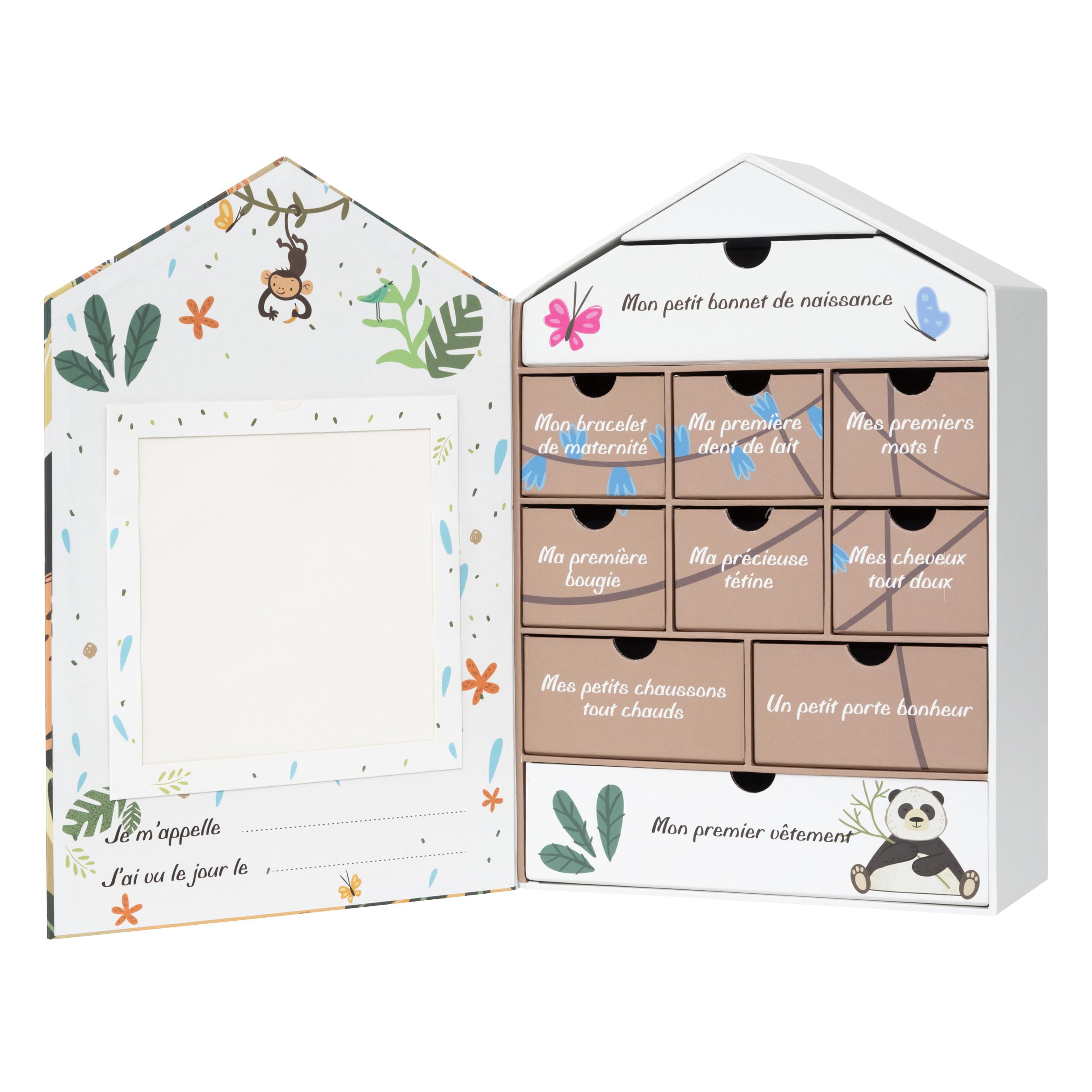 ATMOSPHERA CREATEUR D'INTERIEUR Coffret de Naissance Maison H30,5 cm (Jungle)