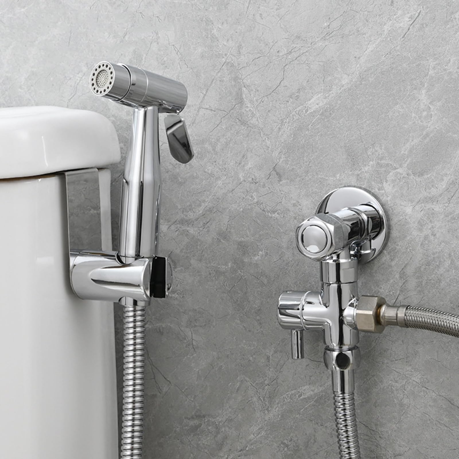 Ch Bidet ręczny zestaw prysznicowy do toalety - podwójny tryb bez stali, wysokie ciśnienie, łatwe wkładanie, higieniczne akcesorium łazienkowe