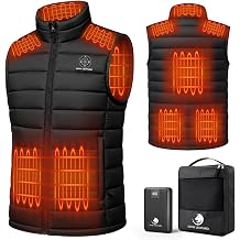 SNOW LEOPARD Heated Vest for Men with Battery Pack Included 16000mAh 7.4V