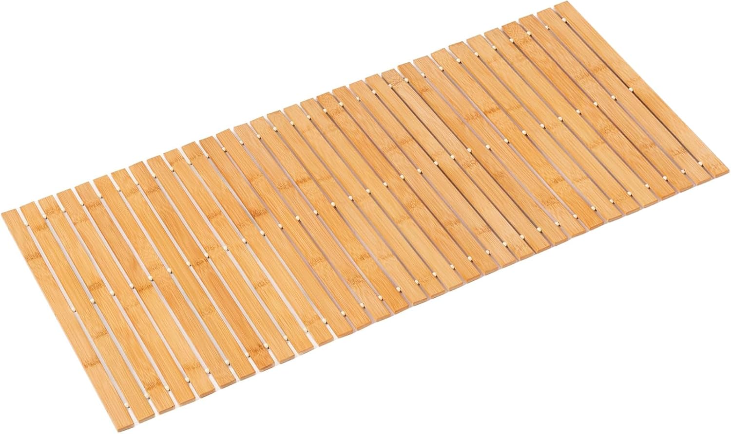 Bath Mat Bathroom Rugs Floor Wood Shower Bathtub Waterproof Non Slip Accessories 16x24 Inch Easy to Clean, Walnut, 1 pc