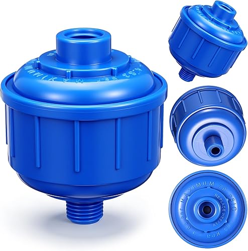 Frienda 4 mini filtros de agua desechables con hilos estándar de 1/4 de pulgada para trampa de humedad, filtro de pistola pulverizadora desechable,