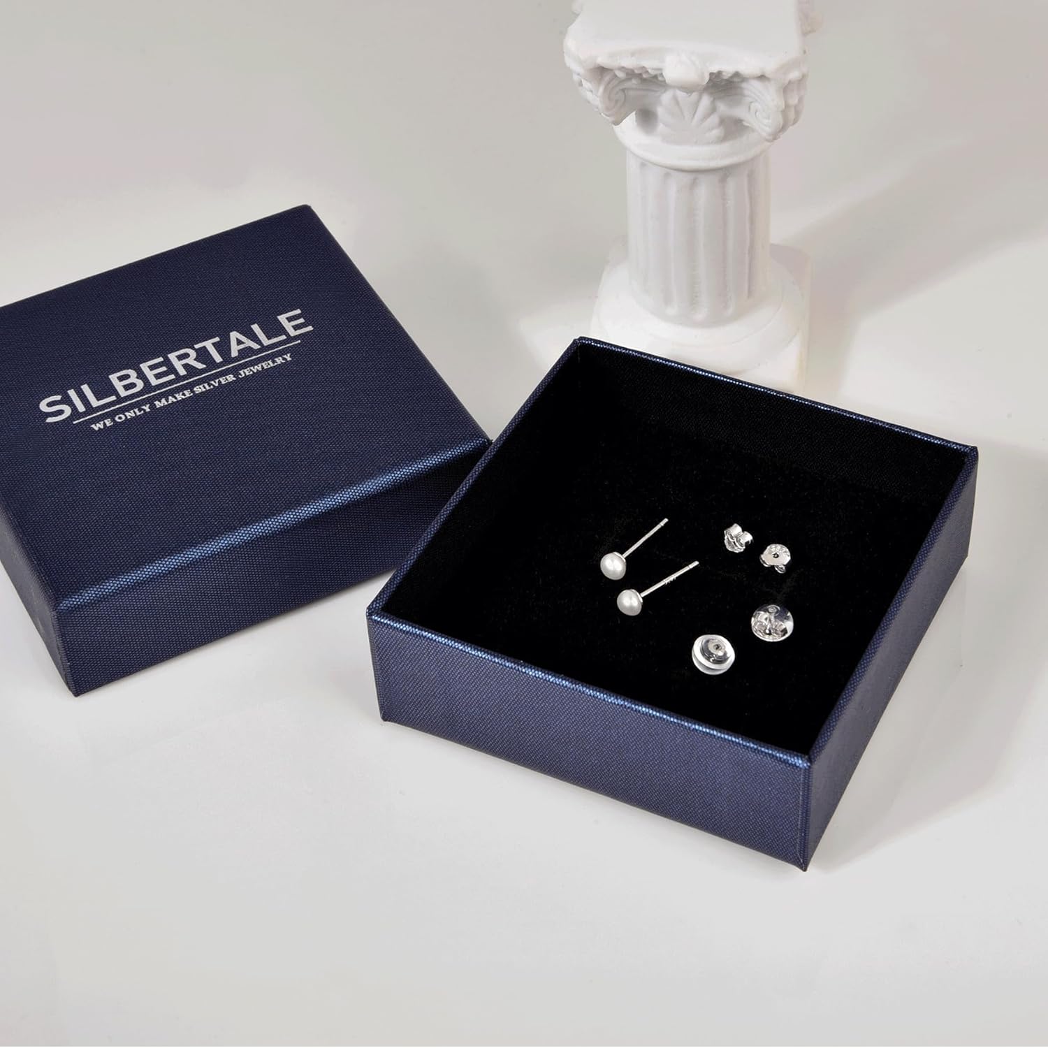 Pearl Stud Earrings Sterling Silver Small Tiny 3-5mm White Freshwater Pearl Earrings Studs Silver/Gold for Women - Image 5