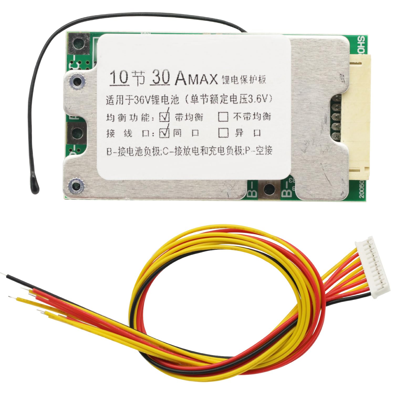 10S 36V 30A Li-Ion BMS Schutzplatine Mit Balancer – Für Akkupacks, Ungebr