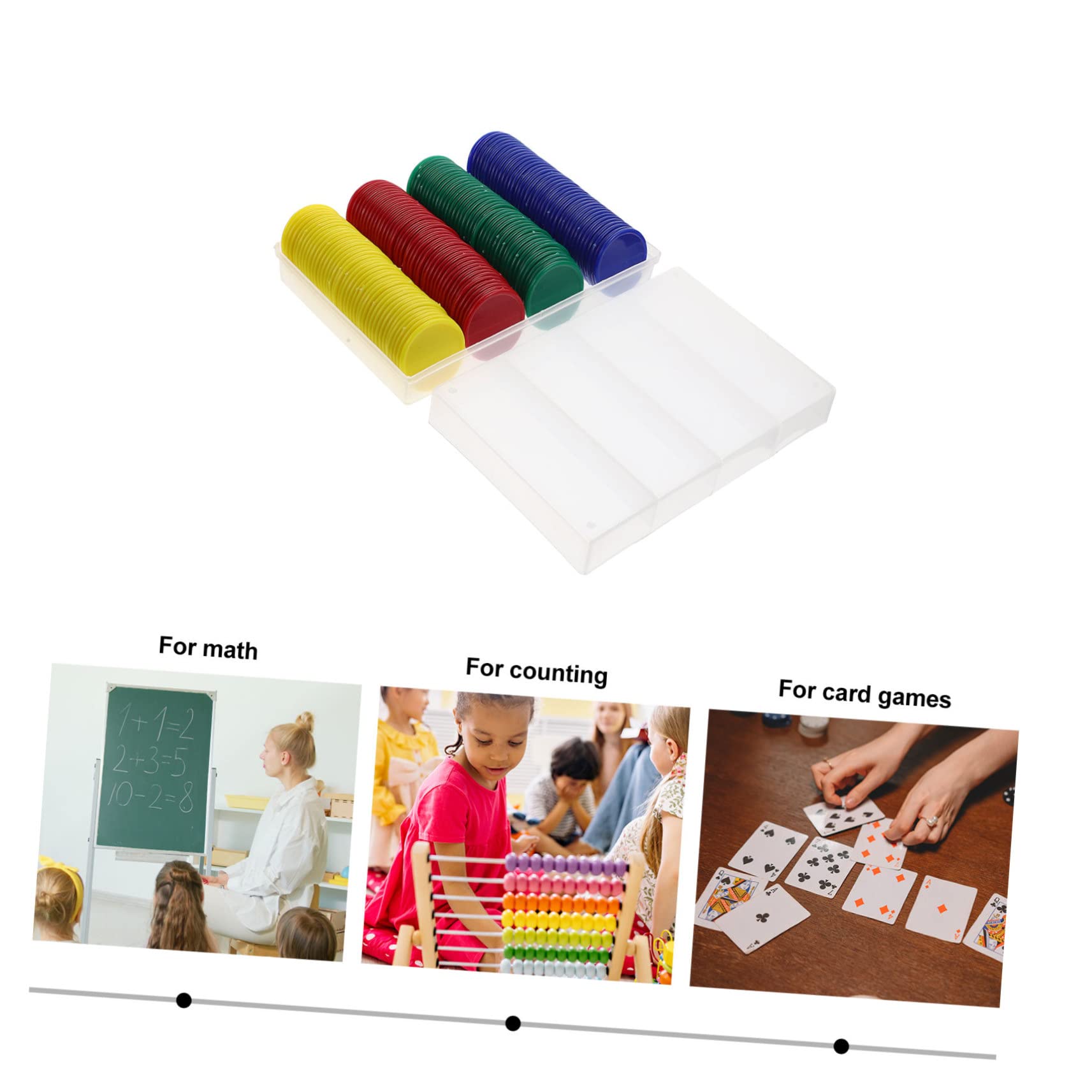 Toyvian Fiches Poker Plastico senza Bave 320 Pezzi Resistenti per Giochi di Carte e Poker per Ragazzo Ragazza e Scuola