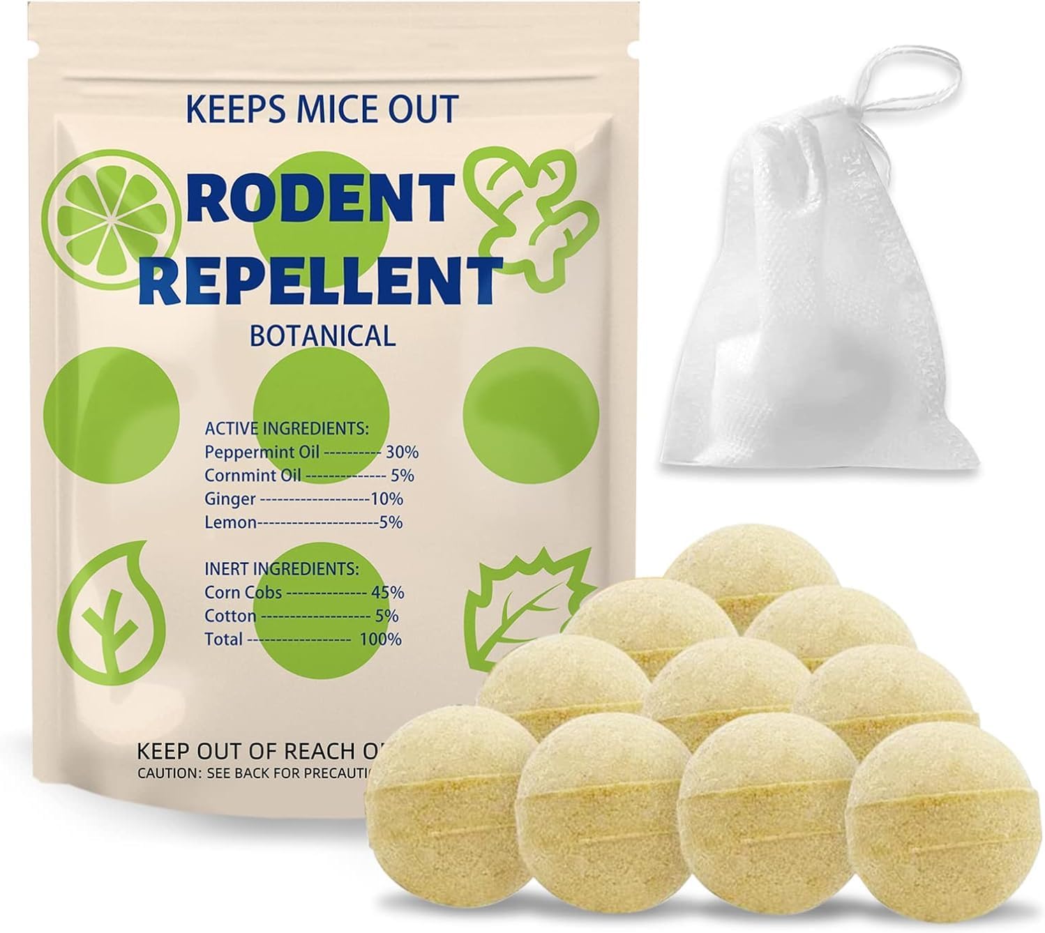 Gragaski Mouse Repellent Balls Peppermint Rats Deterrent