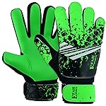 EFAH SPORTS Soccer Goalkeeper Gloves for Kids Boys Children Youth Football Goalie Gloves with Super Grip Protection Palms (Size 2 Suitable for 4 to 5 Year Old, Green)