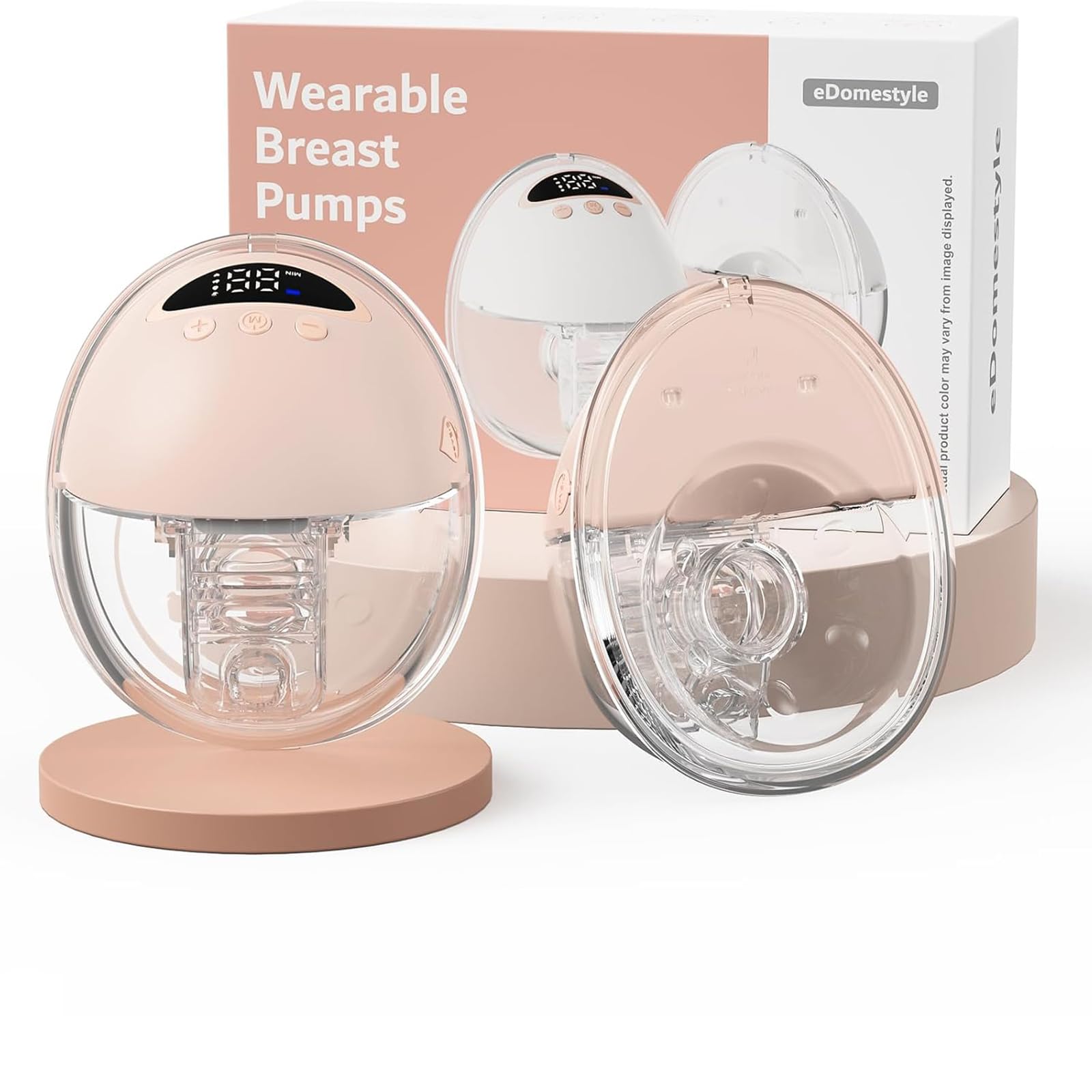 Hands Free Breast Pump, Wearable Breastfeeding Pump, Lightweight Portable Electric Pump 4 Modes & 12 Suction Levels, Comfortable & Low Noise, 24mm
