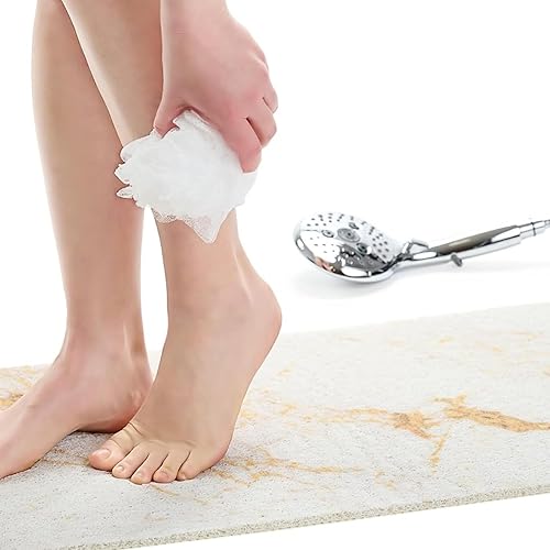 Miniatura 112 de Tapete de ducha antideslizante para bañera – Tapete de baño de lufa para baño – Tapete de baño de 40 x 16 – Tapete de baño antideslizante Gris,Aqua