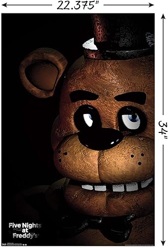 Miniatura 3 de Trends International Five Nights at Freddy's - Póster de pared de Freddy, 22.375 x 34 pulgadas, paquete de póster y montaje