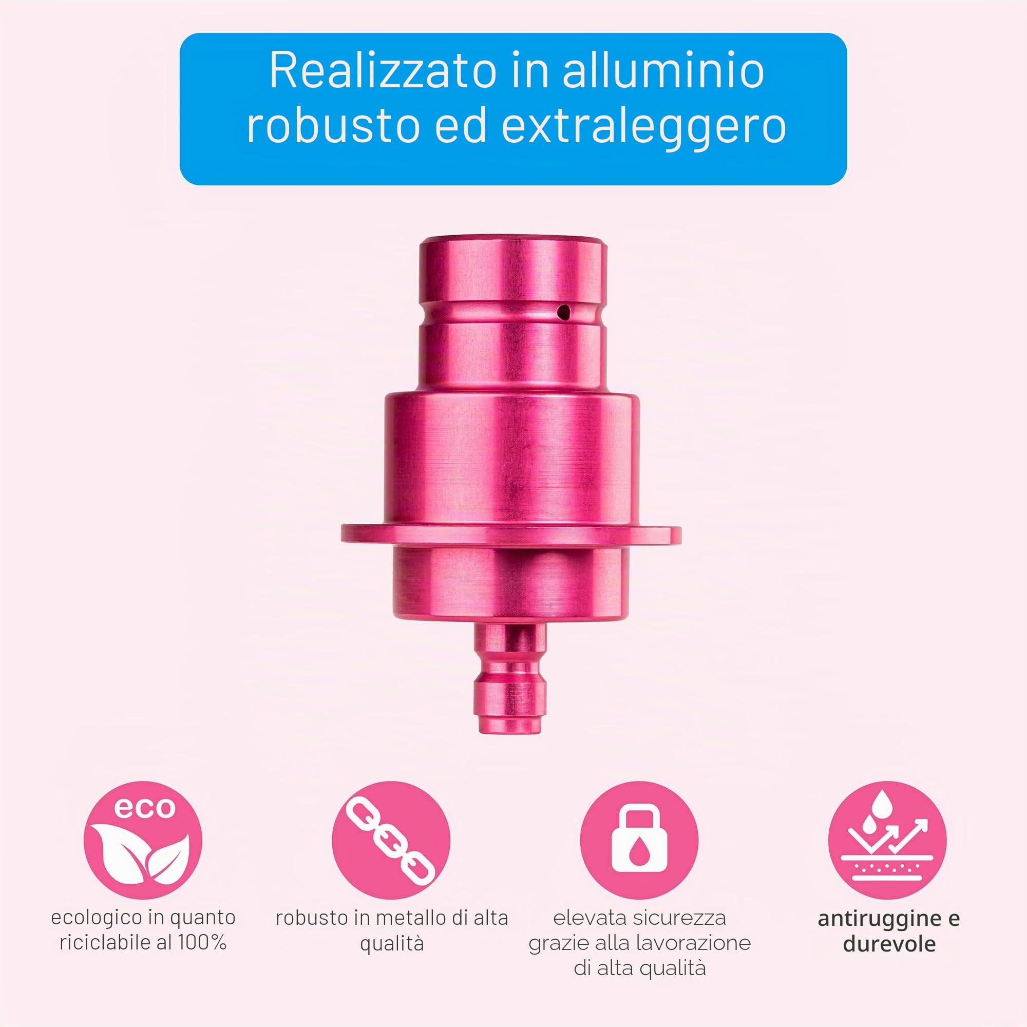 Tubo adattatore ad alta pressione CO2 per Sodastream DUO QUICK CONNECT QC | Tubo gasatore CO2 | collegamento diretto (lunghezza 1,5 m)