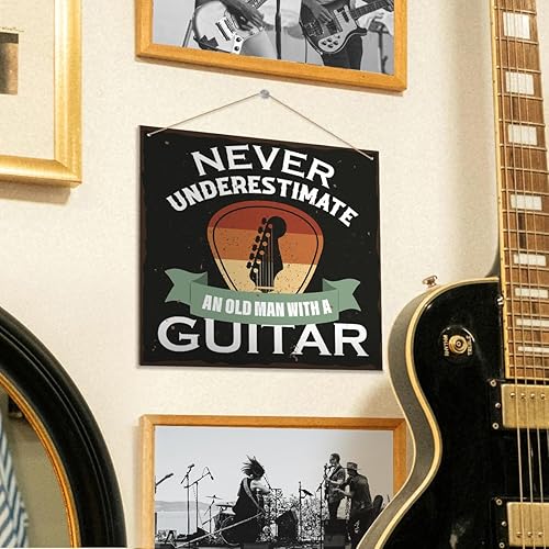 Miniatura 3 de Letrero decorativo de guitarra, decoración retro de guitarra para el hogar, dormitorio, sala de música, estudio, regalos para amantes de la