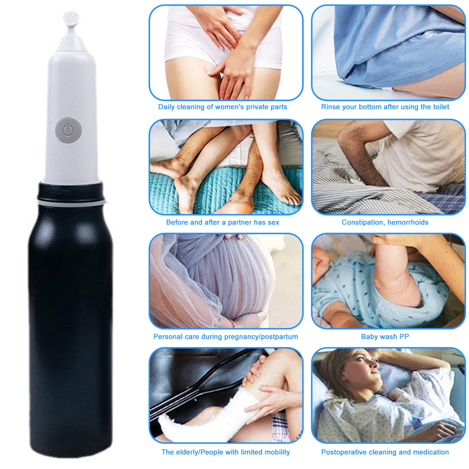Leicht zu tragendes, elektrisches Hand Bidet mit weiblicher Waschmaschine und mehreren wasserdichten Designs Hand Reise Bidet mit Intimreiniger