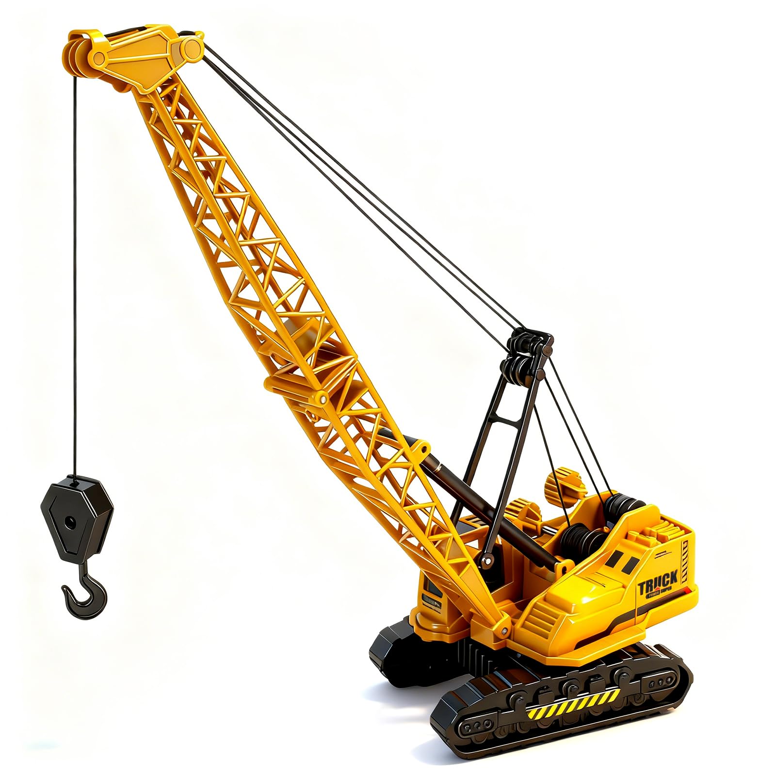 Hymaz Grue en métal ABS moulé sous pression, véhicules de construction en métal avec bouton de levage manuel, jouet pour garçons de 3 à 8 ans, 9 à 12 ans, convient comme cadeau de Noël et