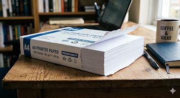 Acense Multi-Purpose A4 Printer Paper, 80gsm, White, 2 Reams, 1000 Sheets