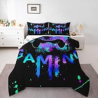 Vista 38 de Juego de edredón de motocross para adolescentes, juego de ropa de cama con bandera estadounidense, edredón de plumón para deportes extremos