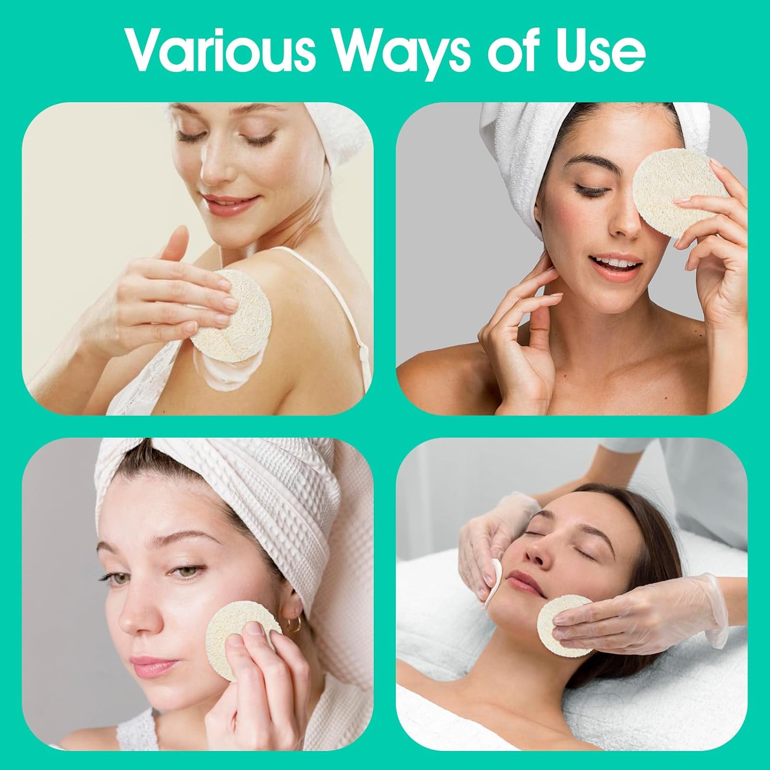 Washing Face Loofah Scrub Pad, 30 Pcs Loofah Exfoliating Face Pads Facial Scrub Pads for Massage Cleaning, Scrubber Washcloth - Image 6