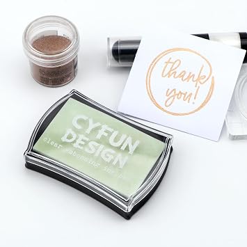 BAOFALI Clear Embossing Ink Pad for Stamping & Scrapbooking - Slow-Drying Crisp Ink, Raised Durable Surface for All Stamp Sizes | Long-Lasting Inkpads for Rubber Stamps Arts & Crafts Supplies