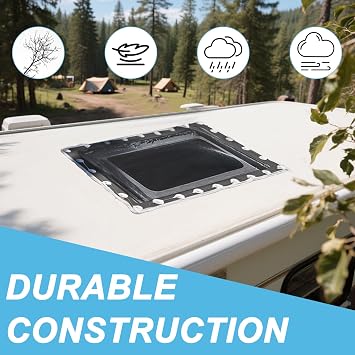 XMK 18 x 34 RV Skylight Replacement Cover,Camper RV Shower Skylight Outer Dome Fit 14 x 30 Openings Roof for Campers Trailer Fifth Wheel Food Truck Motorhome, Impact Resistant (Smoke Gray)
