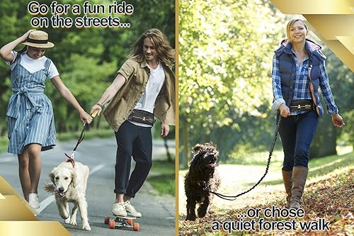 Miniatura 6 de SparklyPets - Correa de perro manos libres para perros medianos y grandes  Arnés profesional con puntos reflectivos para entrenar, caminar, trotar y