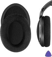 Geekria Comfort Velour Replacement Ear Pads for Sennheiser HD598, HD598SE, HD598CS, HD599 Headphones Ear Cushions, Repair Parts with Video Guide (Black)