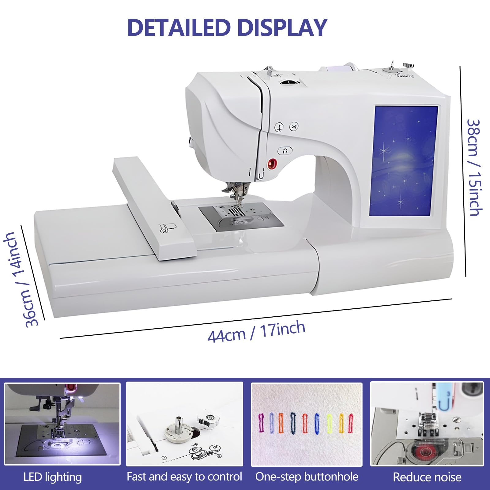 Macchina per Ricamo Digitale con Schermo LCD da 7 Pollici