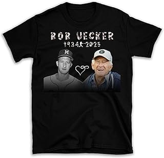 Bob Uecker Tribute Shirt, Baseball Legend Memorial, Uecker 1934-2025, Uecker Legacy t-Shirt, Baseball Fan Apparel, Memorial t-Shirt for Uecker, Baseball-Themed Memorial Shirt, Baseball Tribute tee