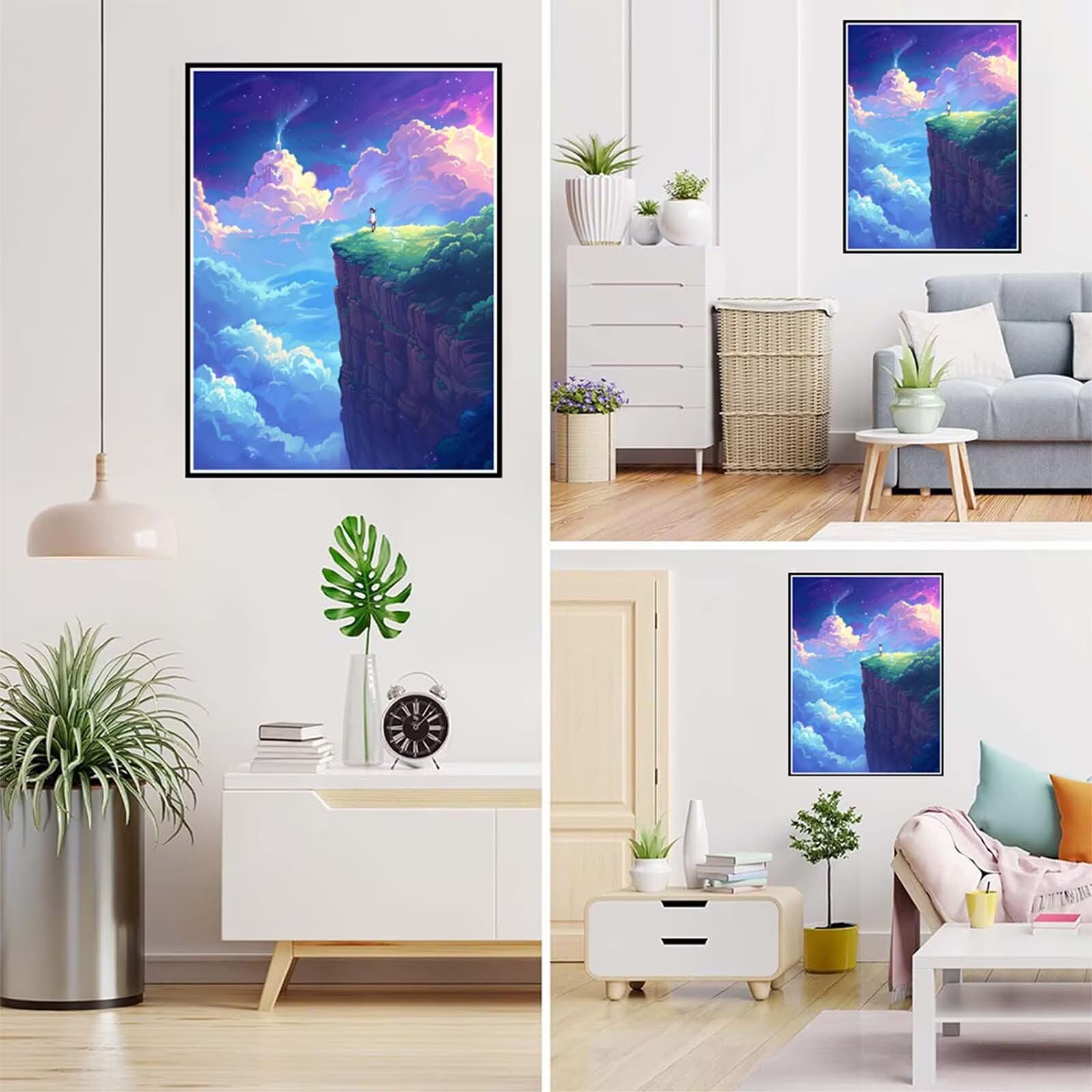 Diamentowe artystyczne chmury, zestawy do malowania diamentami dla dorosłych, 5D Dimond Art Girl Gem Arts and Crafts Paintings, zestaw do haftu krzyżykowego, hobby dla dorosłych i kobiet, dekoracja