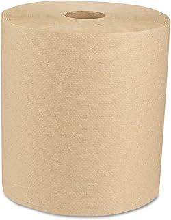 Boardwalk 16GREEN Green Seal Recycled Paper Towel Roll, Hardwound, Universal Roll Towels, Natural, 8