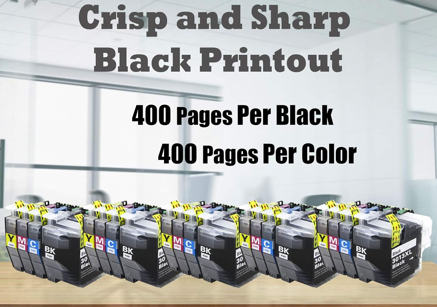 | 20 Pack| 4Benefit Compatible LC3013 Ink Cartridge | LC-3013, 5xBCYM |, High Yield, Work for MFC-J491DW MFC-J497DW MFC-J690DW MFC-J895DW Printer