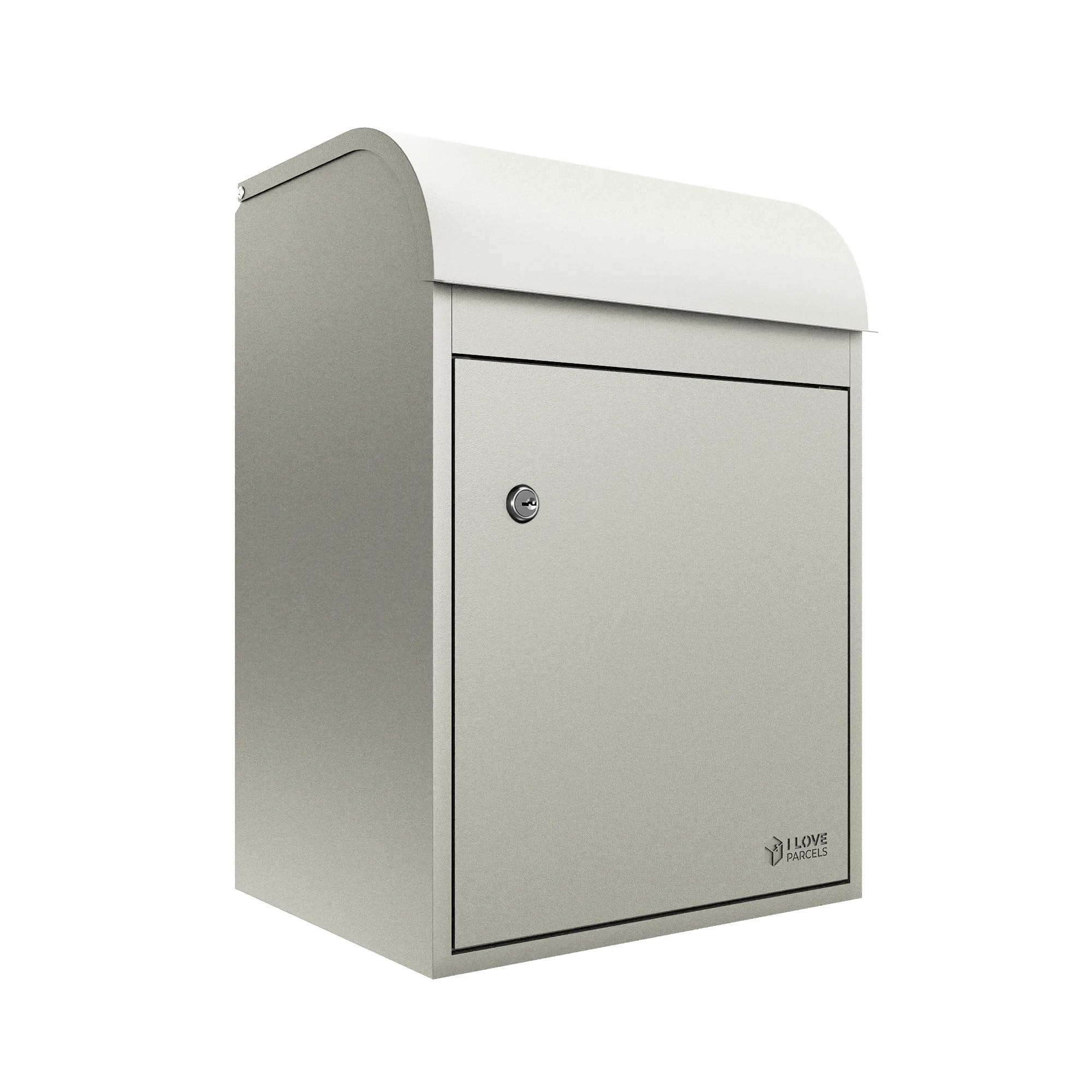 Iloveparcels Pebble Fulham Premium Medium Parcel Drop Box. Waterproof Safe & Secure Delivery Parcel Box Outdoor, Mail Delivery Box, Post & Letterbox With Key Lock Mounted To Wall, Fence/Floor Ral 7032