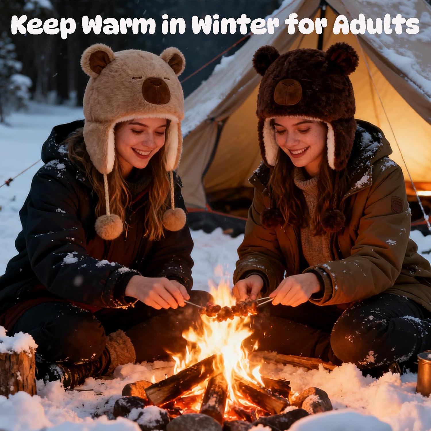 Animal Plush Hat with Moving Jumping Ears Pop Up Beating Hat Plush Cosplay Dress Up Funny Gift for Kids Adult - Image 6