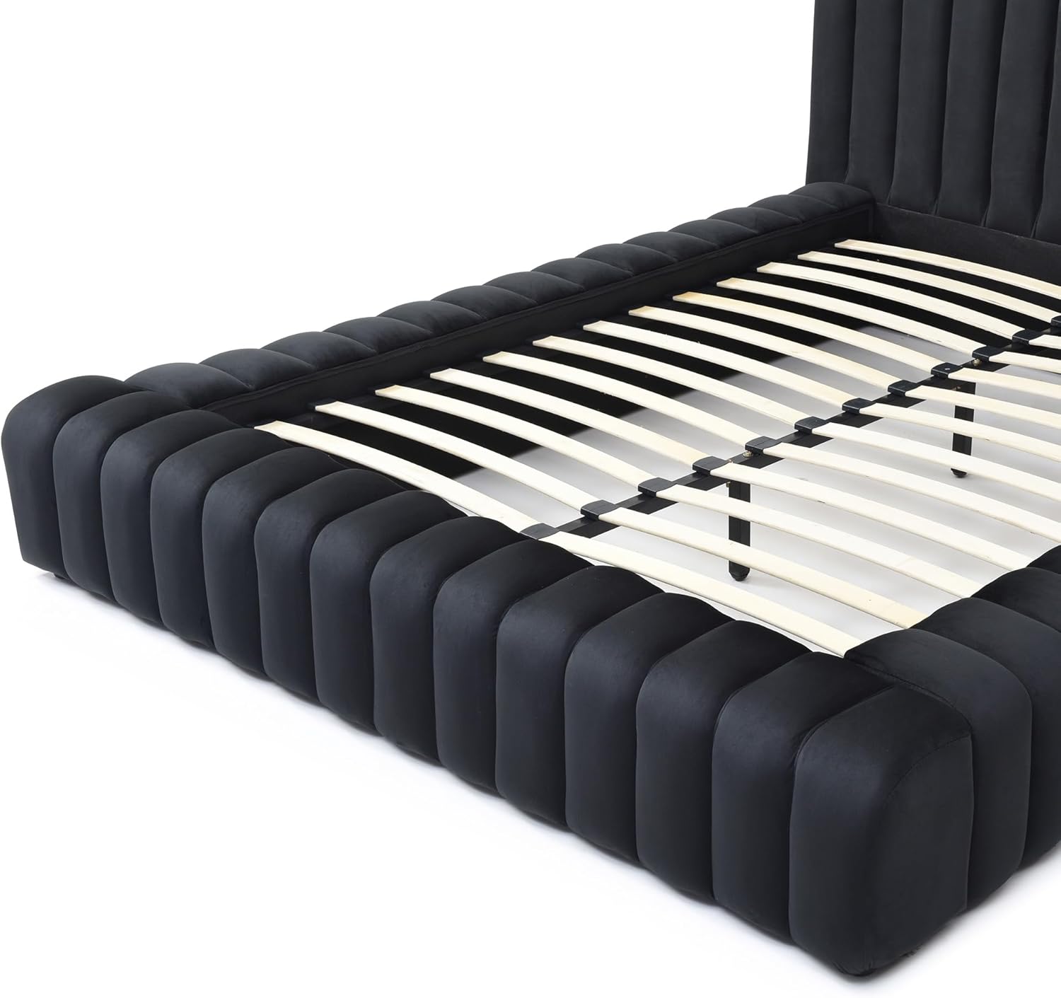 Woodpecker's Inc Avalon Velvet Upholstered Luxurious Platform Bed
