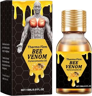Male Breast Development Oil, containing bee Venom and Vitamin E, Fitness Men's Chest Muscle Shaping, Support Chest Firming and Shaping, 15ml/Bottle