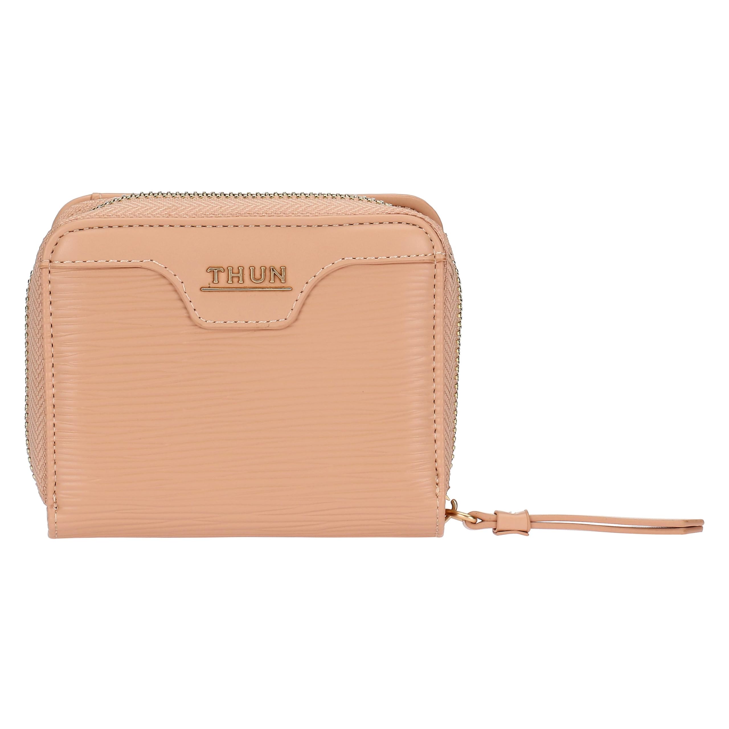 Thun - Small Wallet, Pink - Faux Leather - Always with me Collection - 11 x 3.5 x 9.5 cm