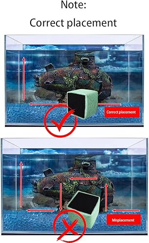 Miniatura 4 de 1 paquete de filtro de acuario + filtro de algodón, acuario de carbón activado para estanques, pecera, tanque de reserva para caballos, 3.9 x 3.9