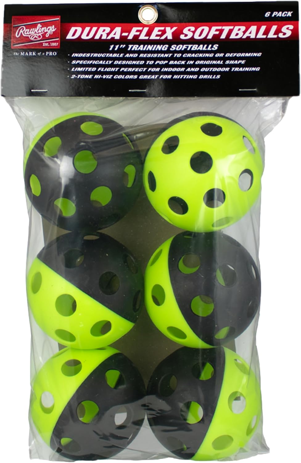Rawlings DURA-Flex Training Balls | Baseball/Softball Limited Flight for Indoor/Outdoor Use | 6 & 12-Pack Options