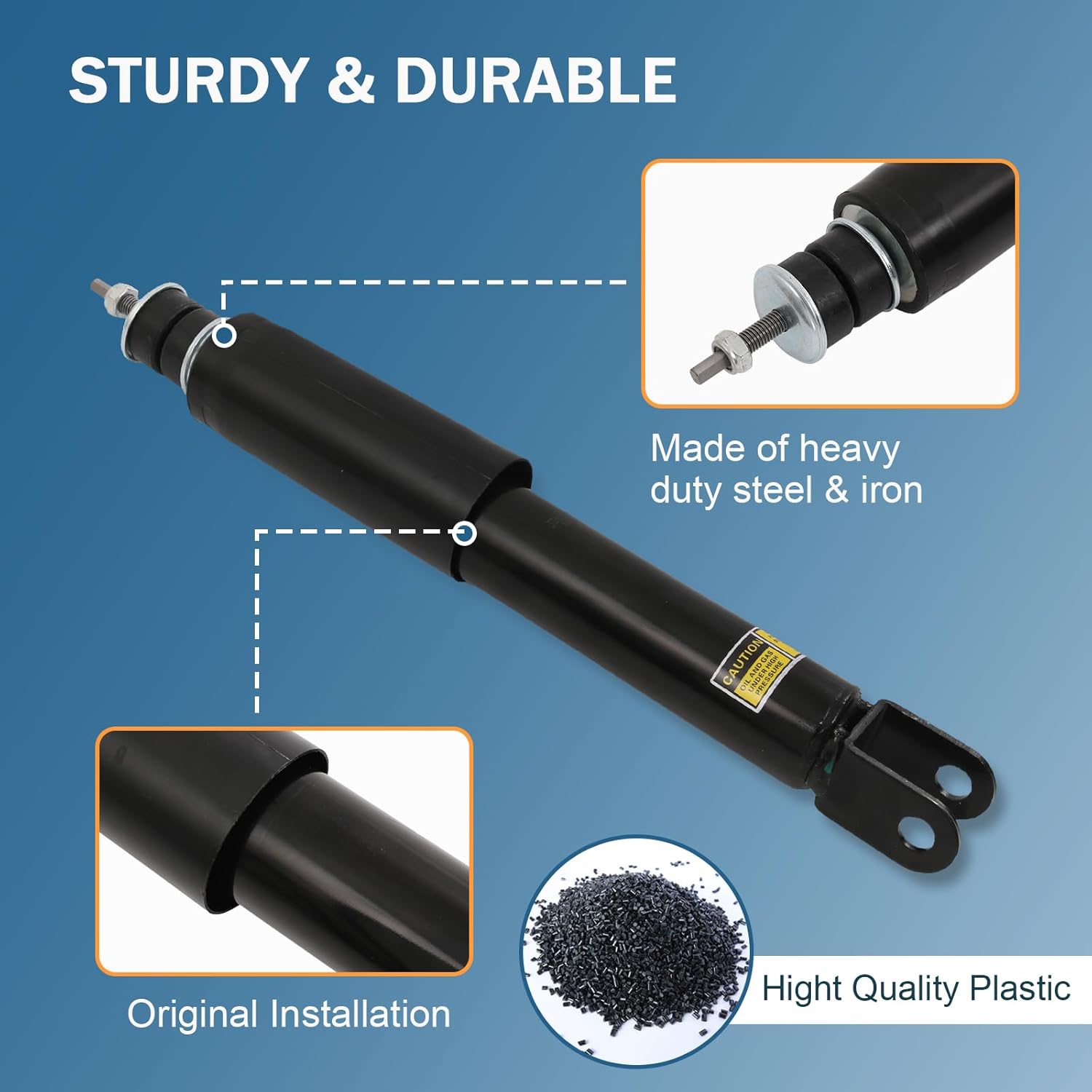 Front Air Strut Shock Absorber Compatible with 2002-2006 Cadillac Escalade Chevrolet Avalanche Suburban Tahoe GMC Yukon Replace# 22187159, 949-595, 194-1102