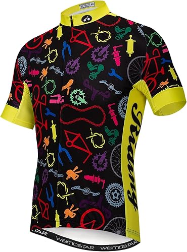 Vista 103 de Hotlion Verano Ciclismo Jersey Hombres Mountain Bike Jersey Secado rápido Bicicleta Camisa Manga Corta Ciclismo Ropa