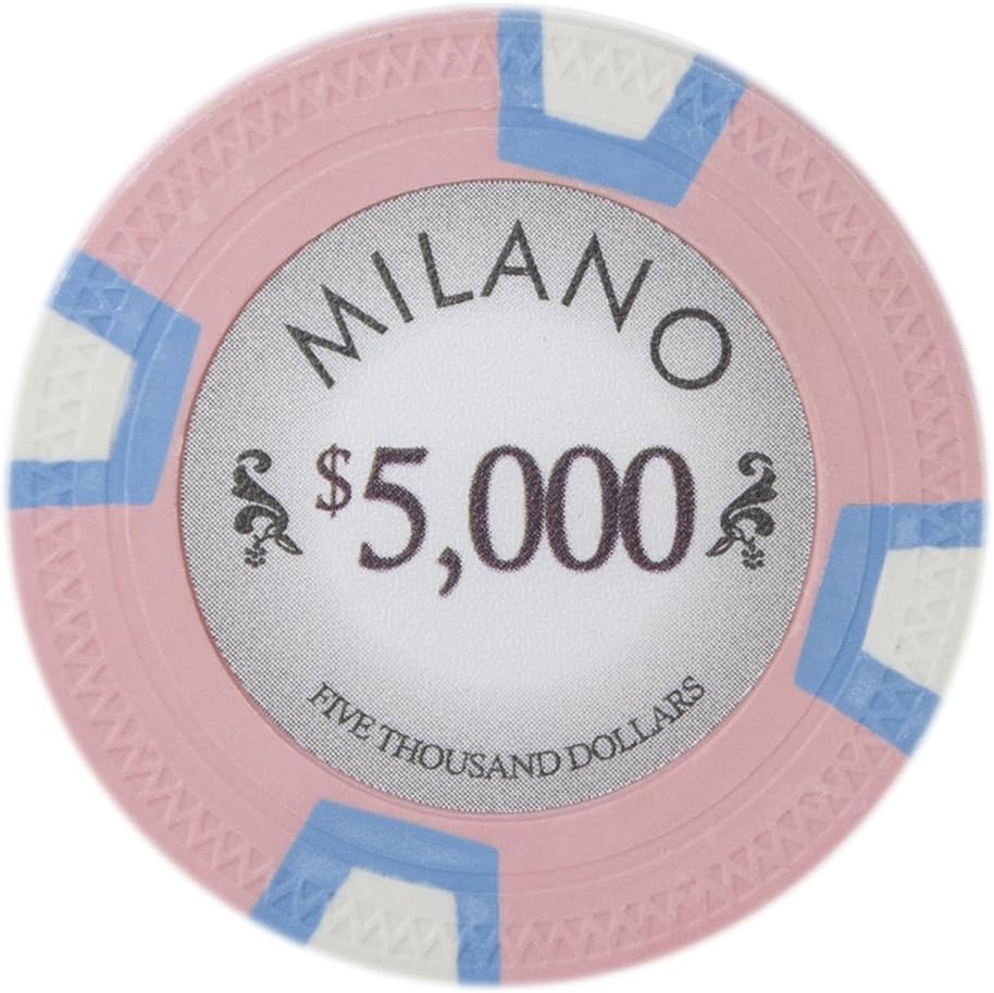 Claysmith Gaming Milano Casino Grade Clay Poker Chip 10-gram – Pack of 50