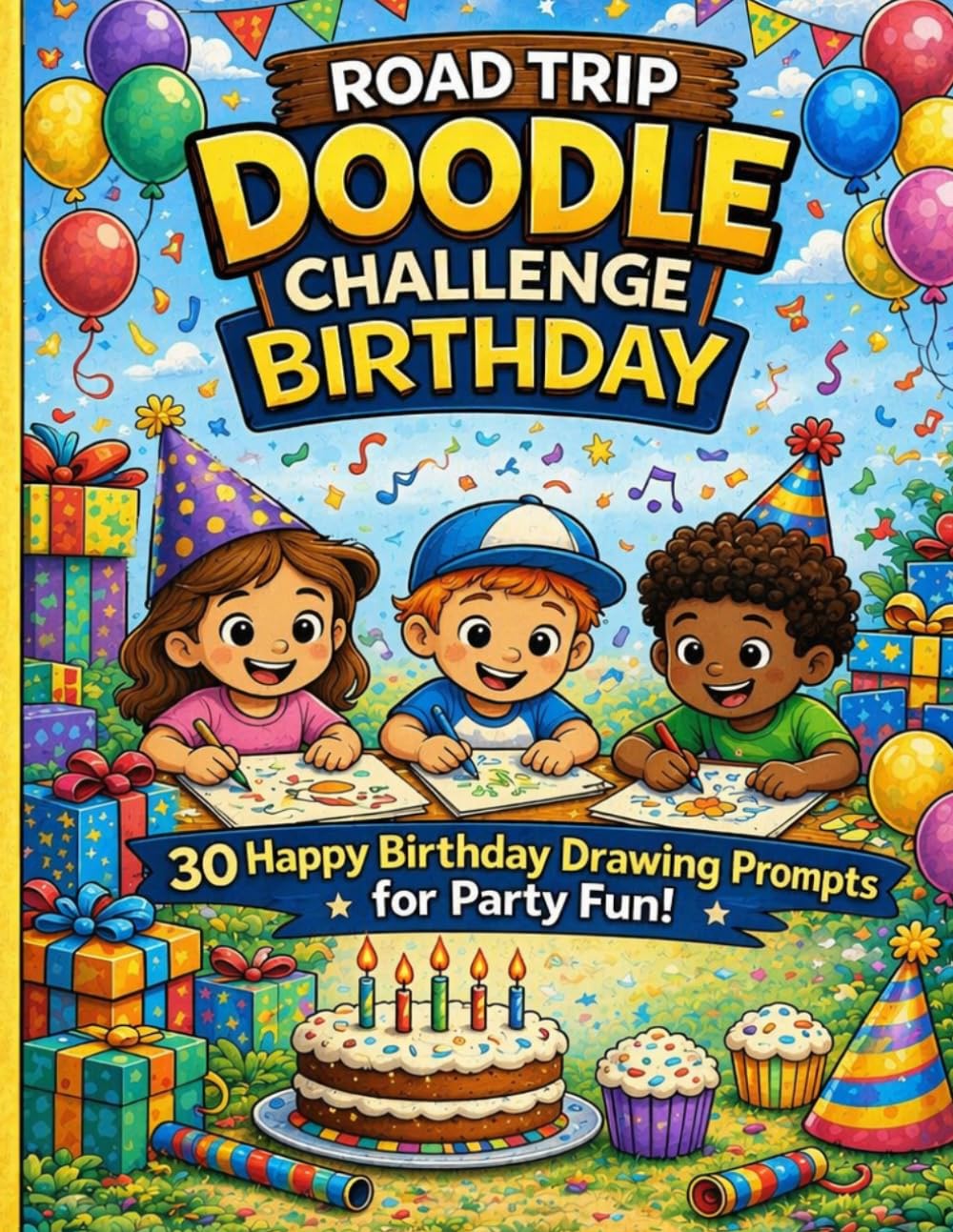 Road Trip Doodle Challenge Birthday: 30 Birthday-Themed Doodle Prompts for Party Fun