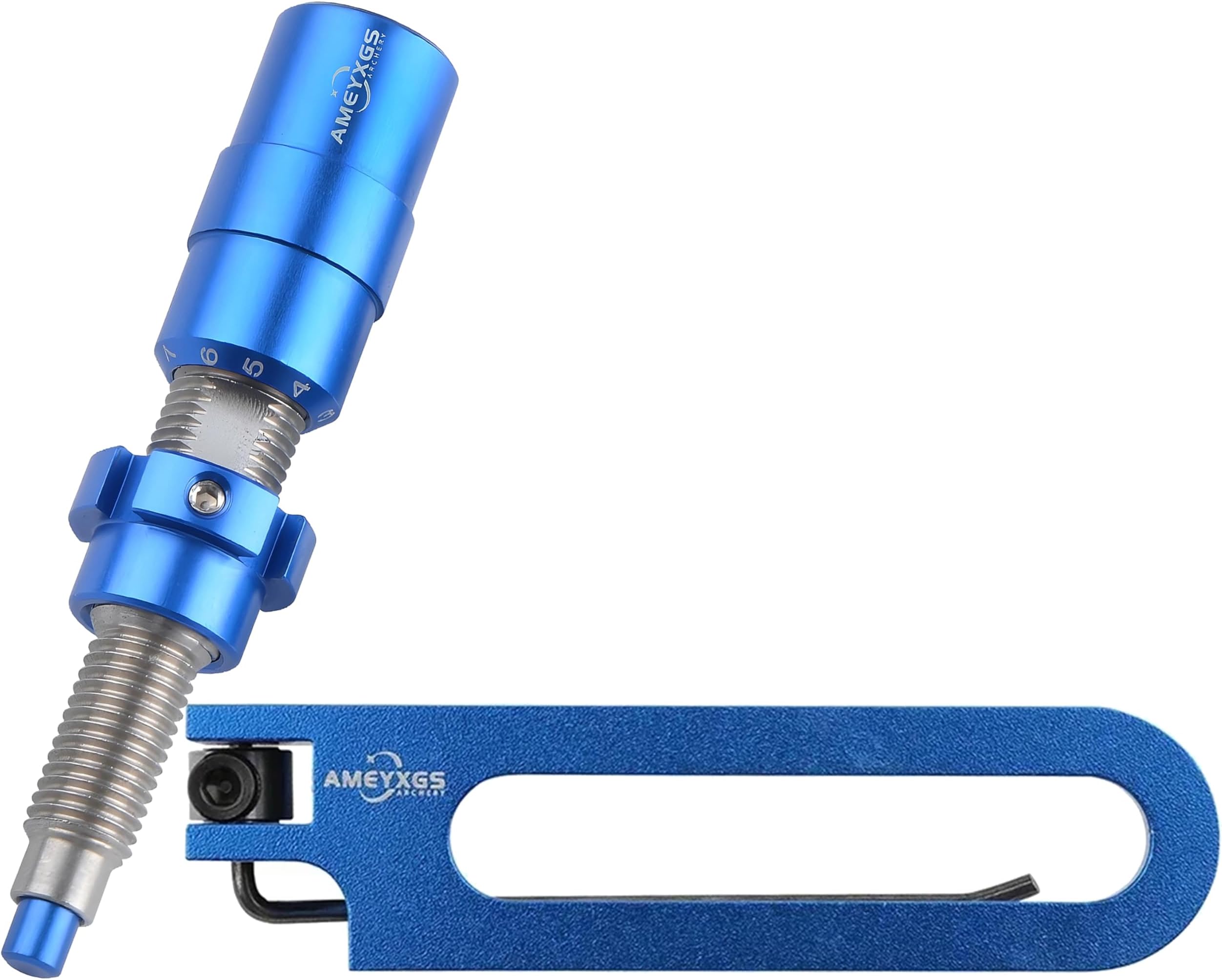 Magnetic Arrow Rest & Plunger Set - Wrap Around Arrow Rest for Target Recurve Bow and Barebow, CNC Machined Aluminum with Adjustable Spring Tension for Archery Training and Competition