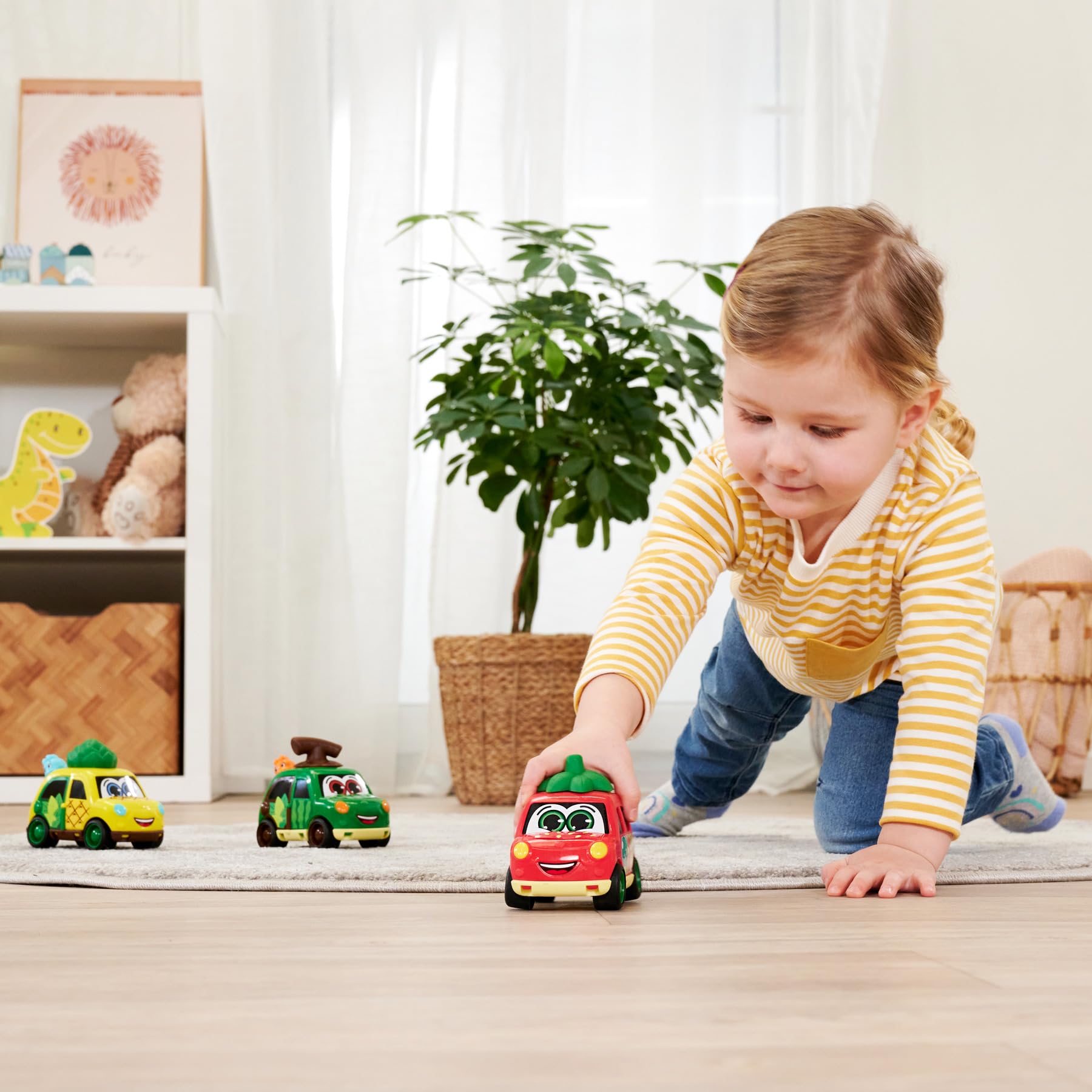 Dickie Toys ABC Sam Smoothie – 2-in-1 Spielauto Mit Steckspiel & Rassel-Formen, Baby Spielzeug Ab 1 Jahr (30 Cm)