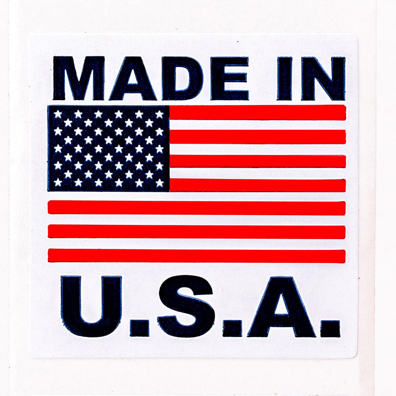 Made in USA Pre-Printed Labels Stickers with Permanent Adhesive on 1" Core (1" x 1") 6 Rolls / 1,000 Labels per Roll