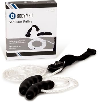 BodyMed Shoulder Pulley At-Home Rehab System Over-The-Door Physical Therapy Equipment Recommended for Shoulder Exercises, Stretching, Recovery After Surgery