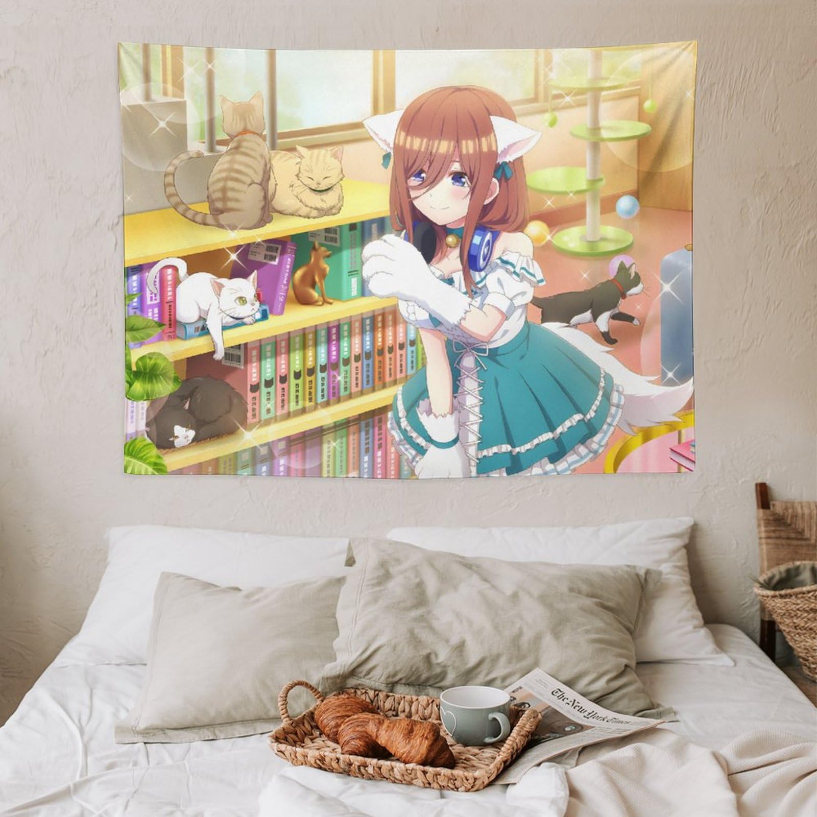Amazon.co.jp: 五等分の花嫁 中野三玖 タペストリー 壁掛け 多機能