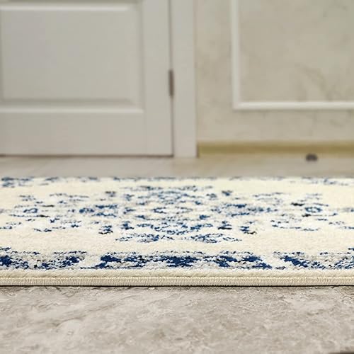 Vista 75 de Antep Rugs - Alfombra oriental de 5 x 7 con medallón tradicional para interior Siesta (beige crema, 5 pies 3 pulgadas x 7 pies)