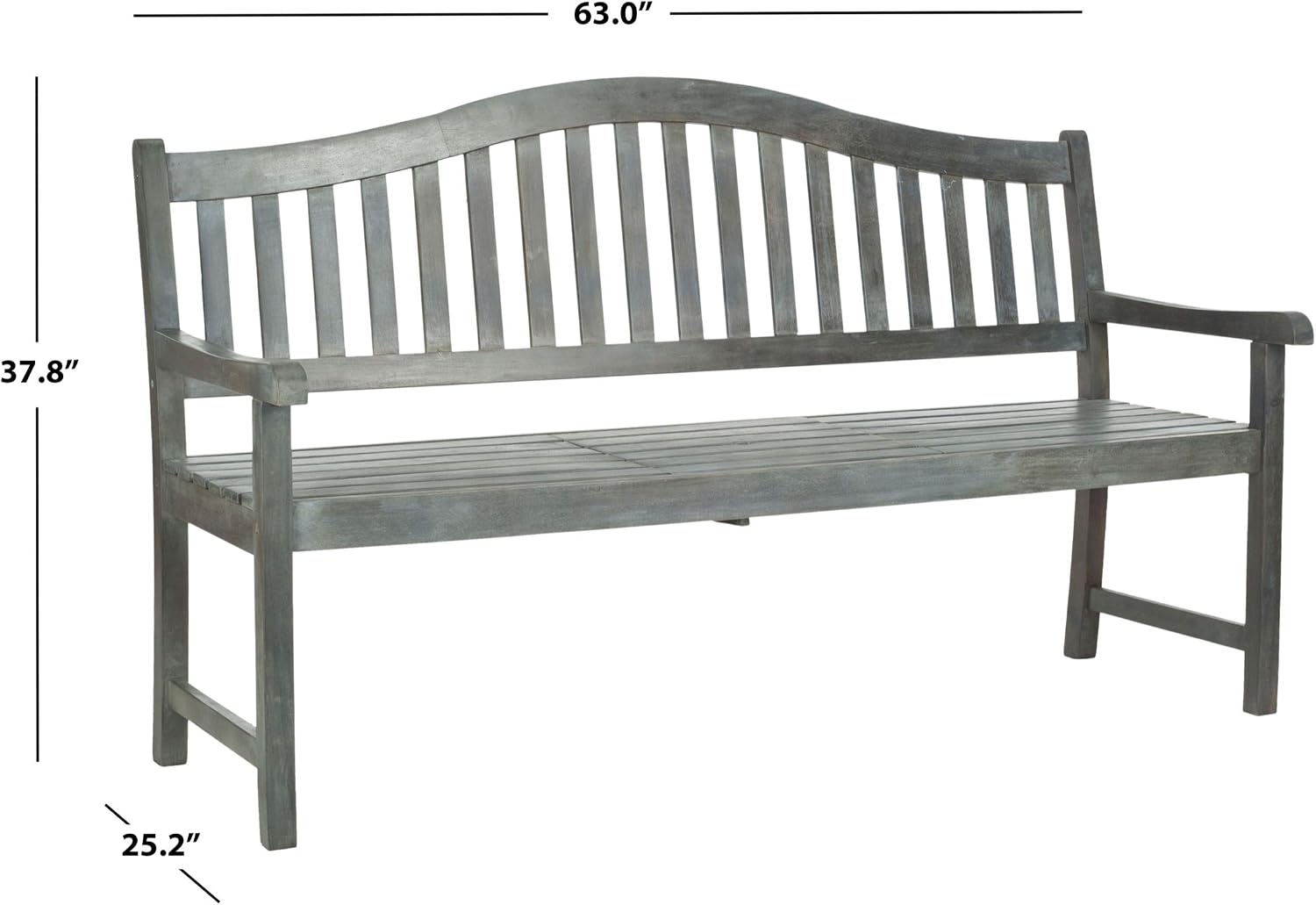 SAFAVIEH Outdoor Collection Mischa Natural Brown Bench
