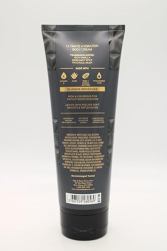Vanilla Noir, Bath and Body, crema corporal de hidratación definitiva para hombres, 8 onzas